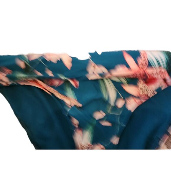 LA BLANCA Flyaway Orchid Printed Shirred Band Hipster Bikini Bottoms LBOMO95 - Picture 4 of 6